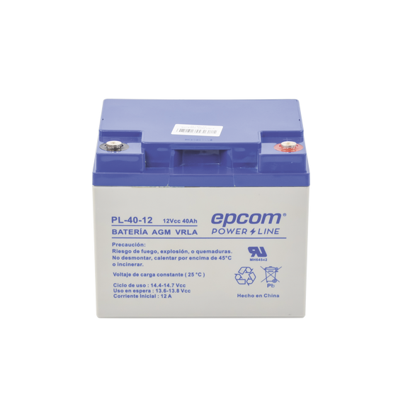 EPCOM POWERLINE PL-40-12 Batería 12 Vcc / 40 Ah / UL /