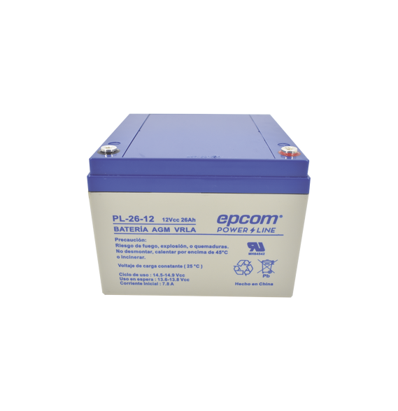 EPCOM POWERLINE PL-26-12 Batería 12 Vcc / 26 Ah / UL /