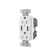 HUBBELL HUB-USB-15A-5W Contacto Dúplex con 2 Puertos US