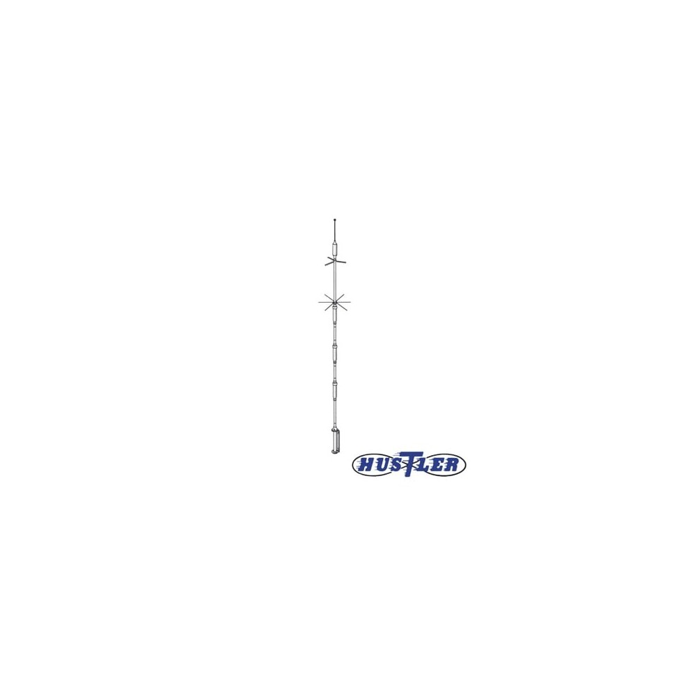 HUSTLER 5-BTV Antena HF Base Banda de 10 15 20 40 75 y