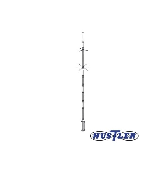 HUSTLER 5-BTV Antena HF Base Banda de 10 15 20 40 75 y