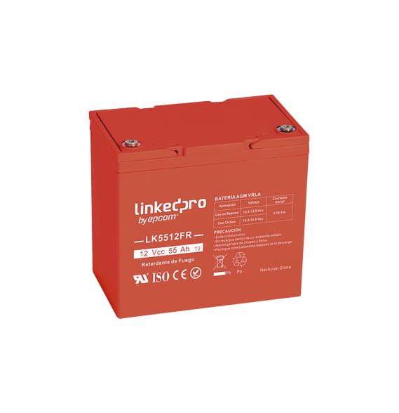 LINKEDPRO BY EPCOM LK5512FR Batería 12 Vcc / 55 Ah / UL