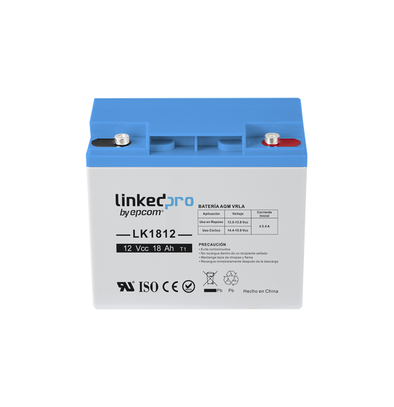 LINKEDPRO BY EPCOM LK1812 Batería 12 Vcc / 18 Ah / UL /