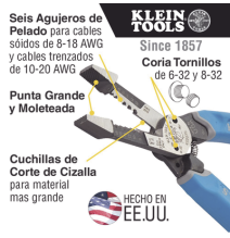 KLEIN TOOLS K120-35 Pelacables con Corte por Cizalla pa