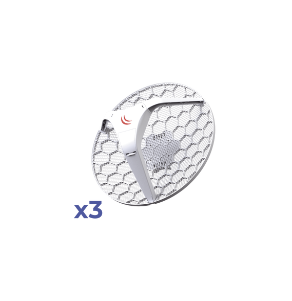 MIKROTIK RBLHG5KIT Paquete 3 LHG 5 Cliente y PtP en 5 G