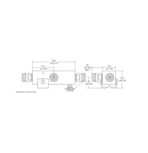 MICROLAB DN-44FE SEPARADOR 4.8dB 3:1 Tap 350-5930MHz 50