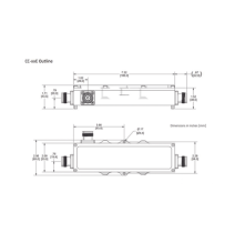 MICROLAB CC-08E Acoplador direccional 8dB 575-2700MHz 3