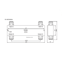 MICROLAB CA-16E Acoplador hibrido 2x2 350-2700MHz 200W