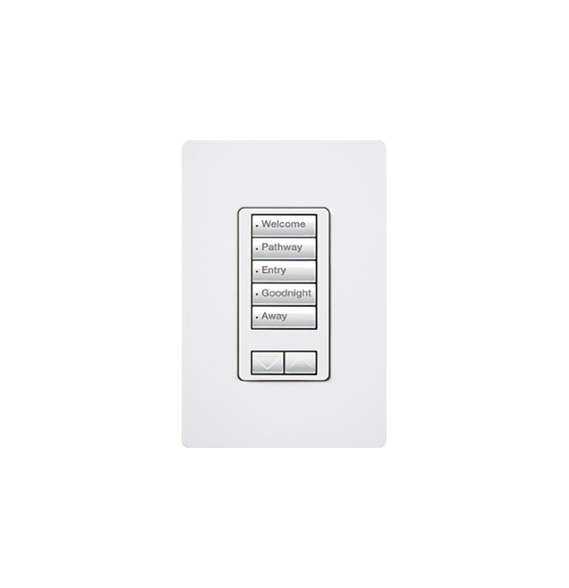 LUTRON ELECTRONICS RRDW5BRLWH RadioRA2 Teclado seetouch