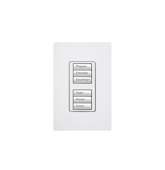 LUTRON ELECTRONICS RRDW3BDWH Botonera con 6 botones 3 p