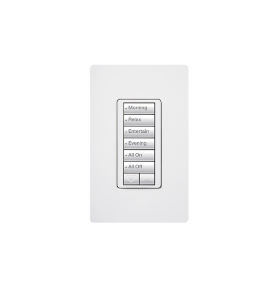LUTRON ELECTRONICS RRDHN6BRLWH RadioRA2 Teclado Seetouc