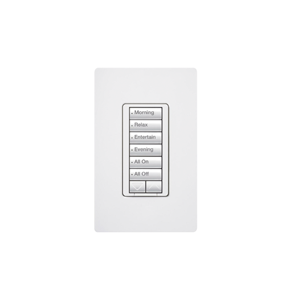 LUTRON ELECTRONICS RRD-H6BRL-WH Teclado hibrido seetouc