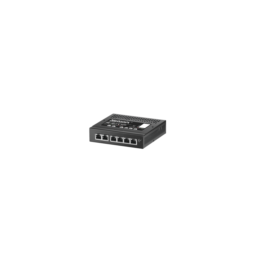 NETONIX WS6MINI Switch WISP PoE 6 puertos Gigabit entra