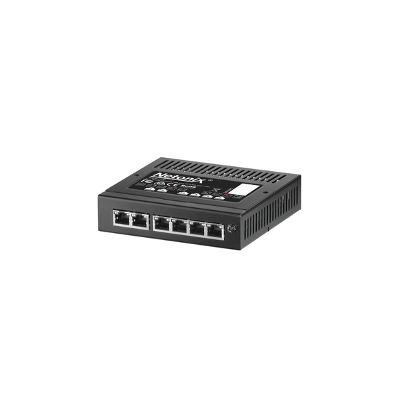 NETONIX WS6MINI Switch WISP PoE 6 puertos Gigabit entra