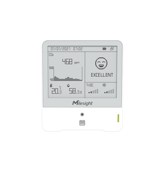 MILESIGHT AM307-915M Display LoRaWAN con sensor de temp