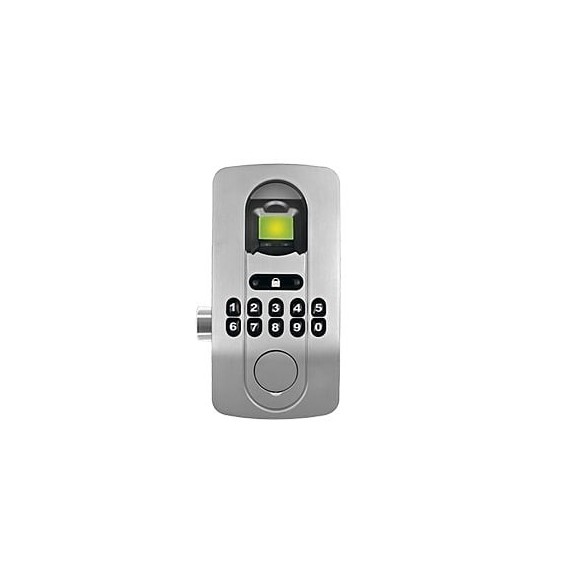 AccessPRO LOCKPRO-2C Chapa Cromada con Lector de Huella