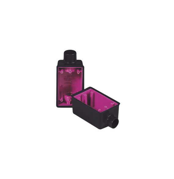 RAWELT RR-0506-PC Caja Rectangular de 3/4" / Con Recubr