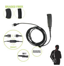 PRYME SNP-2W-M11-BF Cable para Micrófono audífono SNAP