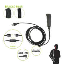 PRYME SNP-2W-22S-BF Cable para Micrófono audífono SNAP