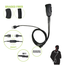 PRYME SNP-1W-M11-BF Micrófono con cable de fibra trenza