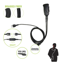 PRYME SNP-1W-55-BF Micrófono con cable de fibra trenzad