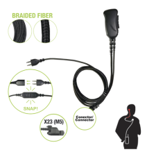 PRYME SNP-1W-23-BF Micrófono con cable de fibra trenzad