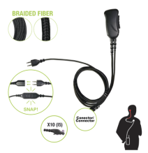 PRYME SNP-1W-10-BF Micrófono con cable de fibra trenzad