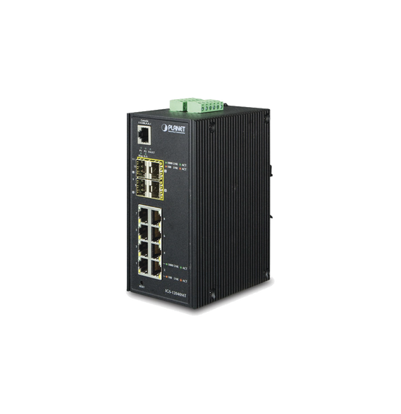 PLANET IGS-12040MT Switch Industrial Administrable de 8