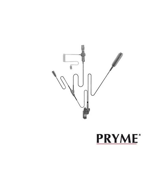 PRYME SPM-3343 Micrófono - Audífono de solapa de 3 cabl