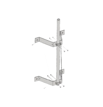 ROHN WM212 Montaje doble de pared con mástil de 2-3/8"