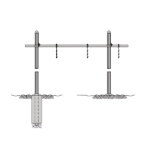 ROHN WGBS121014 Guía de Cable Horizontal Tipo Puente Se