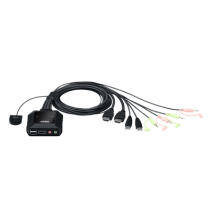 ATEN CS22H Conmutador KVM con cable HDMI 4K USB de 2 pu