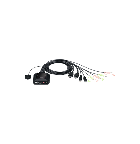 ATEN CS22H Conmutador KVM con cable HDMI 4K USB de 2 pu