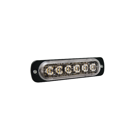 SIGNALPRO SP6R Luz Auxiliar de 6 LED Roja Bisel Negro L