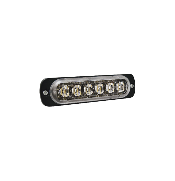 SIGNALPRO SP6A Luz Auxiliar de 6 LED Ambar Bisel Negro