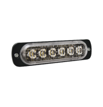 SIGNALPRO SP6A Luz Auxiliar de 6 LED Ambar Bisel Negro