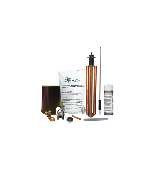 TOTAL GROUND KITMASTERALUT Kit Pararrayo con Accesorios