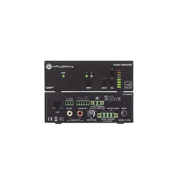 ATLONA AT-GAIN-60 Amplificador de potencia estéreo / mo