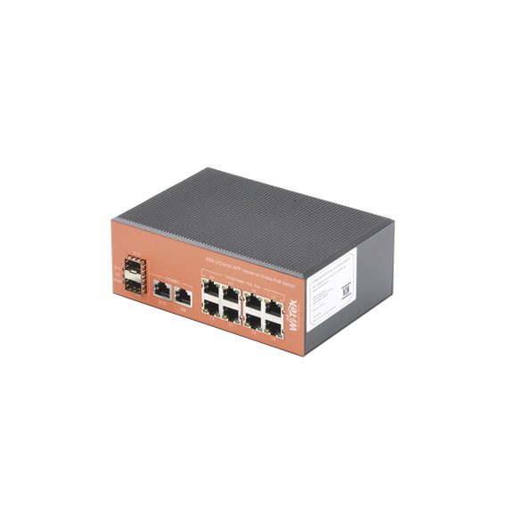 WI-TEK WI-PS310GF-I Switch Industrial PoE+ no administr