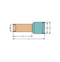 WAGO 216-264 FERRUL PARA CALIBRE 1.5 MM2 / 16 AWG / L: