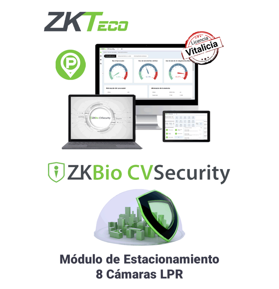 ZKTECO ZKT0740082 ZKTECO ZKBIOCVPARKLPR8 - Modulo Vital