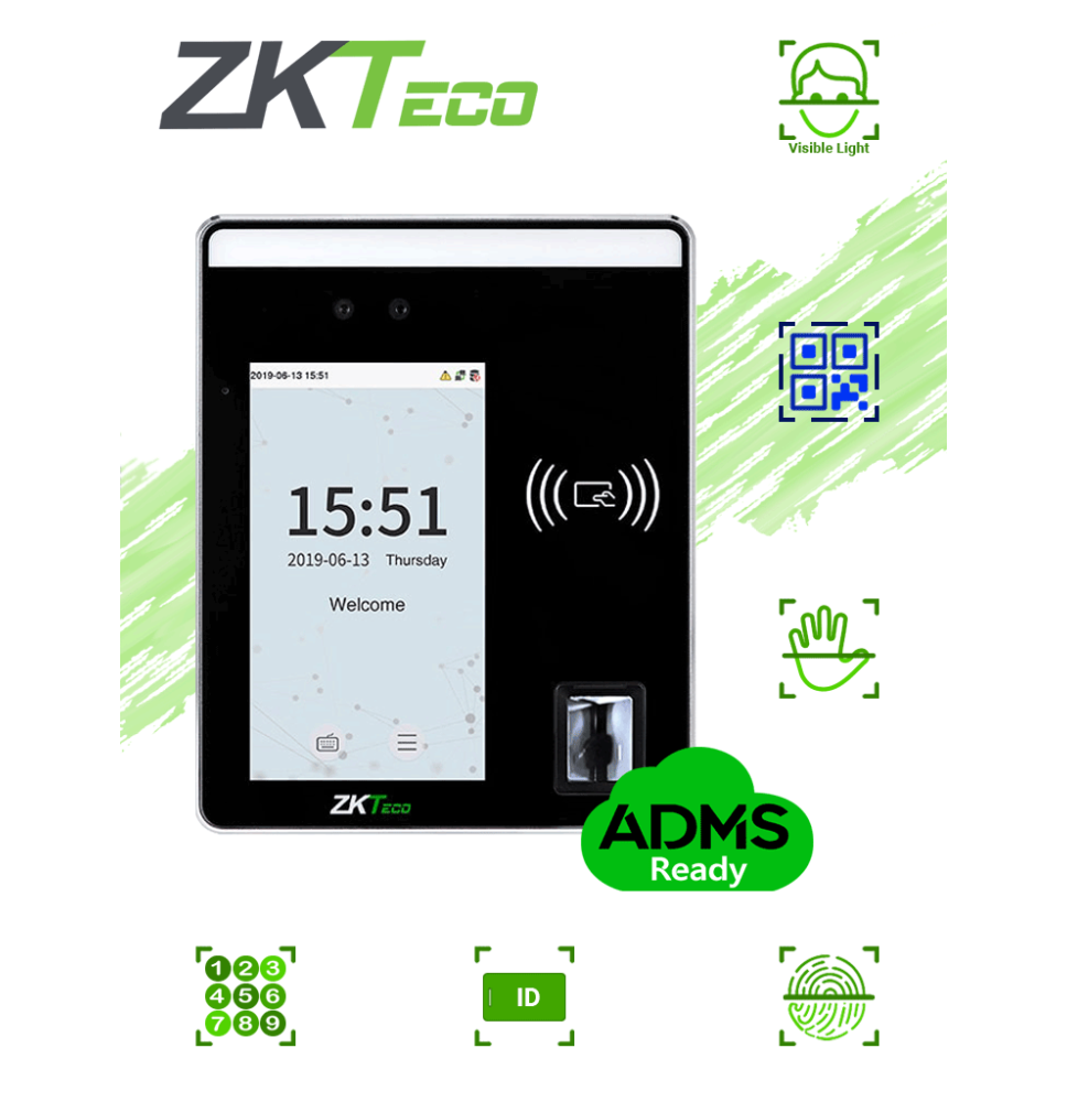 ZKTECO ZKT0650025 ZKTECO SpeedfaceH5L - Terminal de Con