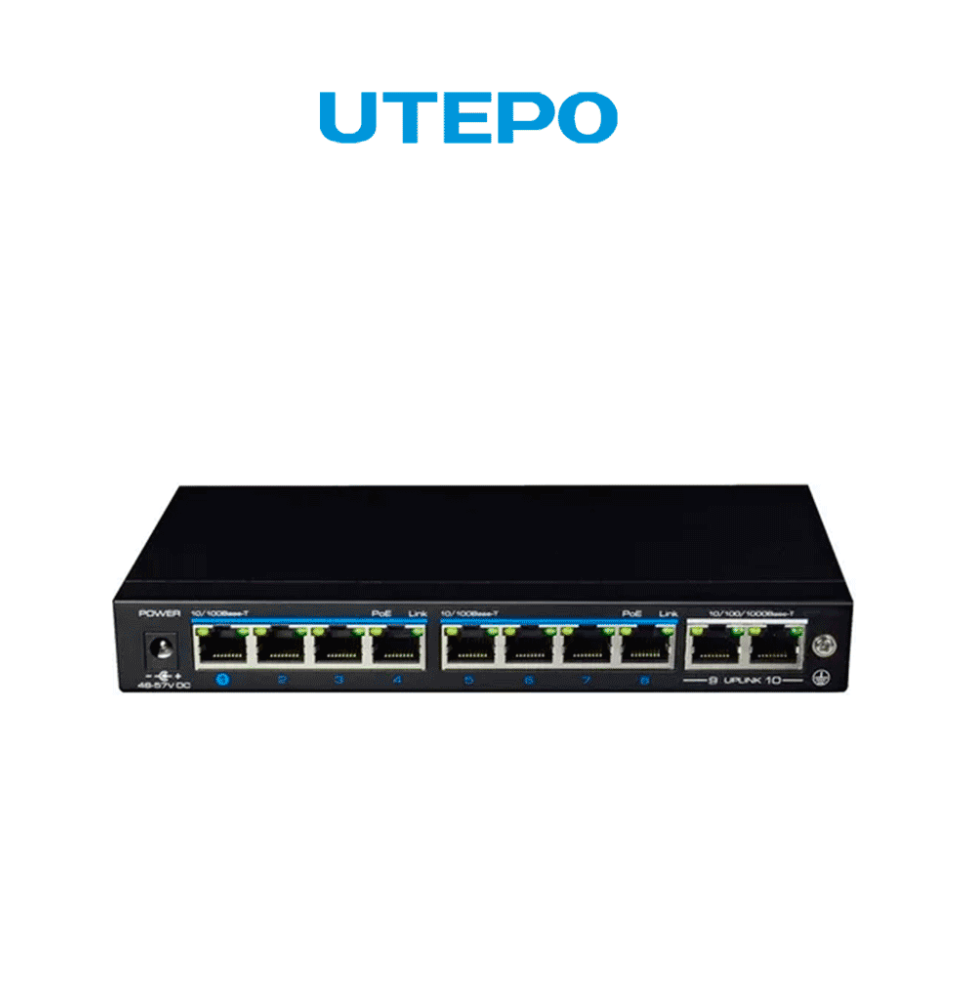 UTEPO UGC182008 UTEPO UTP3SW08TP120A1 - Switch PoE de 1