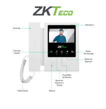 ZKTECO ZKT2210002 ZKTECO VDPIB4 - Monitor LCD de 4.3 pu