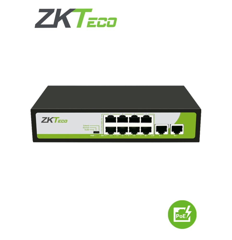 ZKTECO ZKT1850002 ZKTECO PE082120C- Switch de 8 Puertos