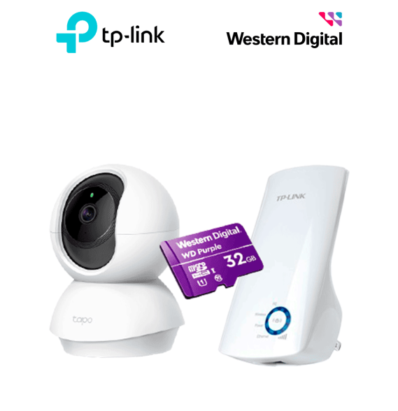 TP-LINK TPL0150017 Paquete TAPO C200 + Memoria SD + Rep