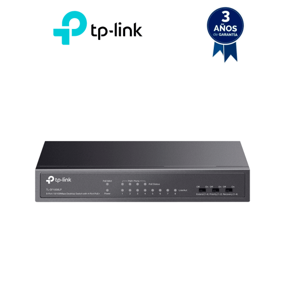 TP-LINK TPL3720007 TP-LINK TL-SF1008LP -  Switch PoE no