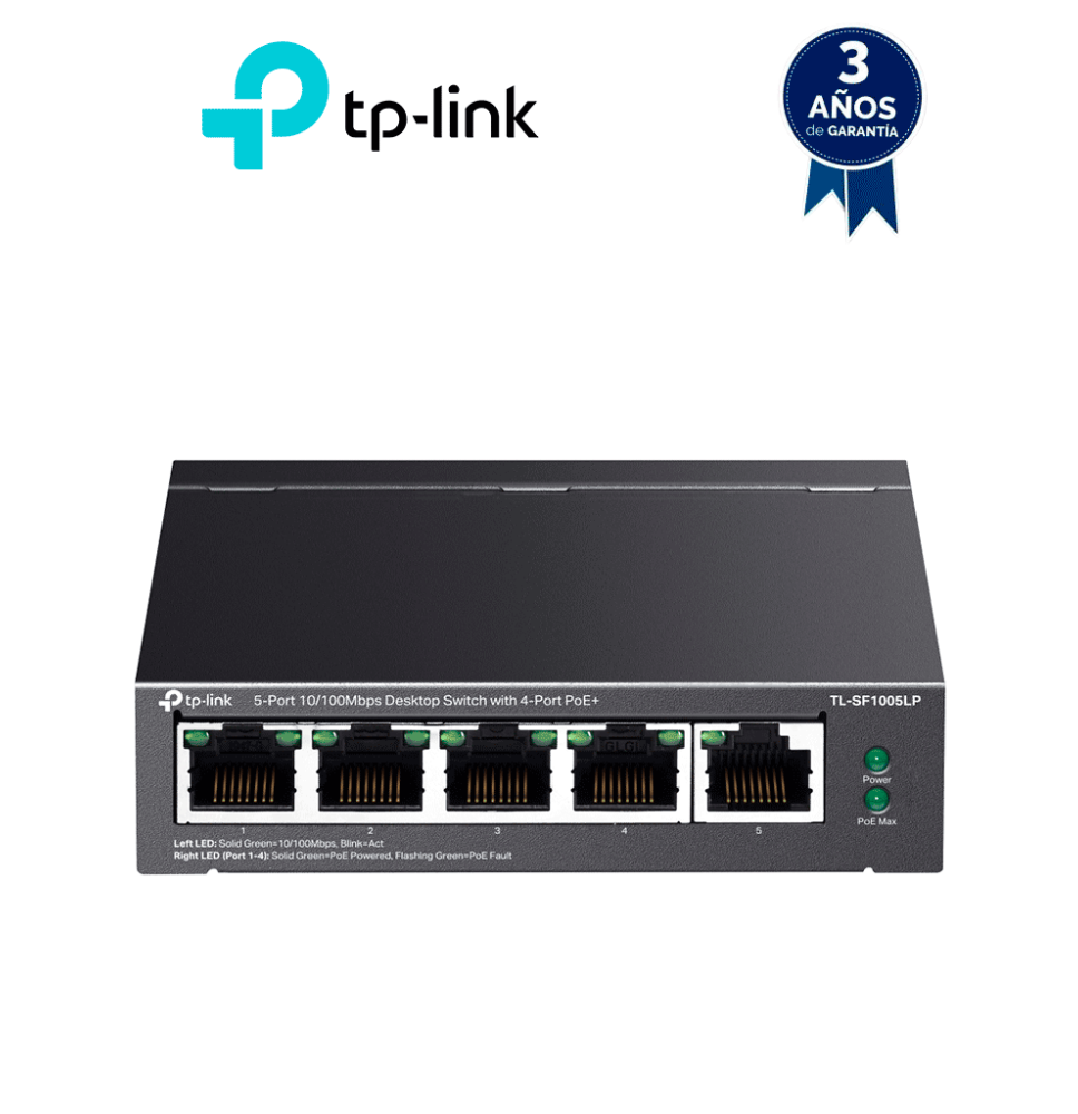 TP-LINK TPL3720001 TP-LINK TL-SF1005LP -  Switch PoE no