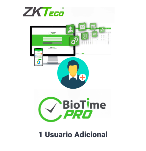 ZKTECO ZKT0820014 ZKTECO BIOTIMEPROADDUSER- Licencia Vi