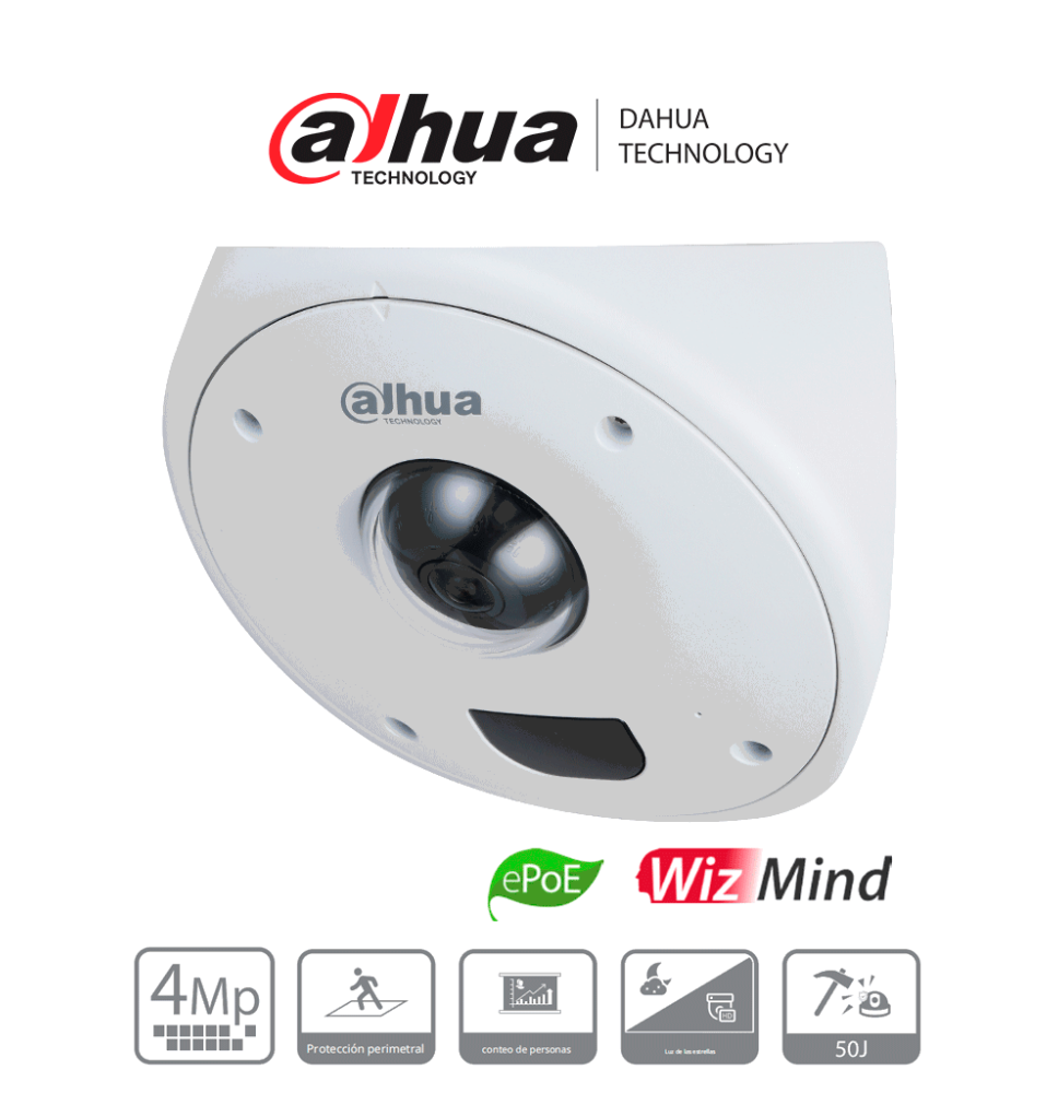 DAHUA DHT0040072 DAHUA IPC-HCBW8442 - Domo IP de 4 MP p